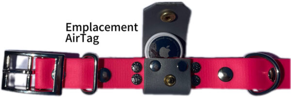 collier pour chien personnalisé et sur mesure en biothane avec airtag inétgré Elodog