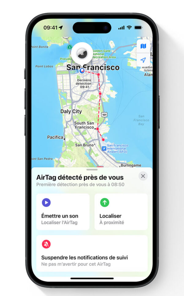Collier TEYLA biothane avec AirTag intégré